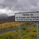 A sign in Gaelic and English on a road in the Isle of Harris in the Outer Hebrides