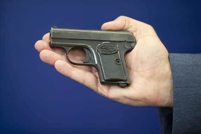 A replica of the gun used in the killing of Alistair Wilson. Picture: PA
