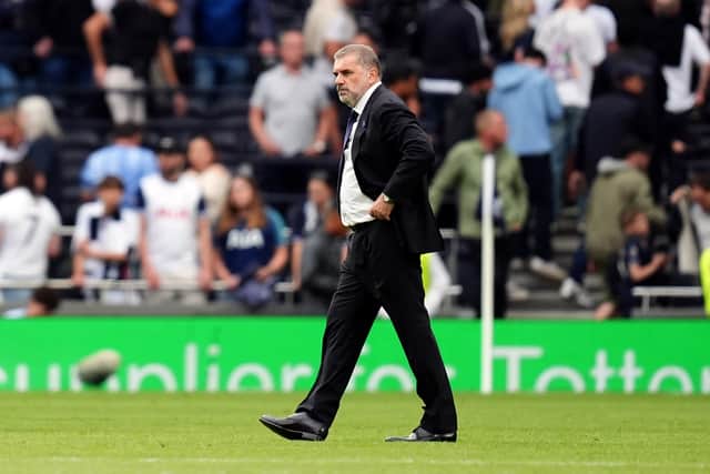 Tottenham manager Ange Postecoglou after the 1-0 defeat to Arsenal on Sunday.