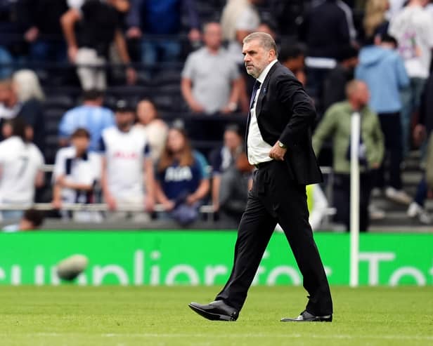 Tottenham manager Ange Postecoglou after the 1-0 defeat to Arsenal on Sunday. 