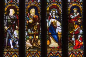 Detail from The Great West Window, Dunfermline Abbey Nave (1884)
