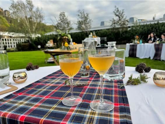 Guests at the Glasshouse in Edinburgh were given two cocktails, made with Botanist gin.