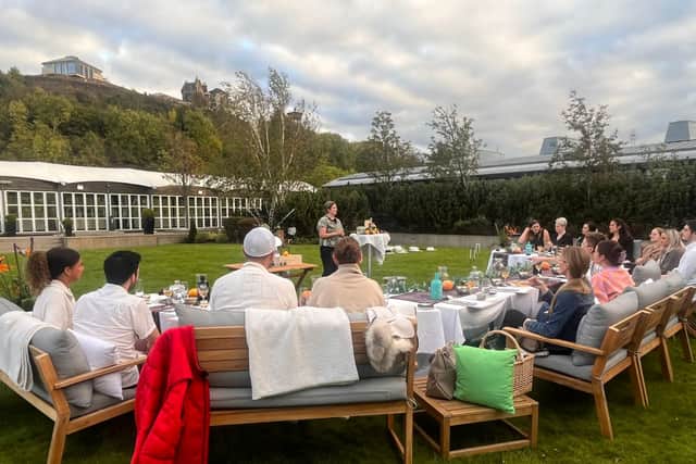 The event was hosted by local artist Liana Moran in the rooftop garden.