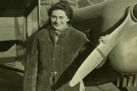 DT Thomson Donaldson, from Old Kilpatrick, Glasgow, seen at Chobham Aerodrome in Surrey, was among the women to take lessons at now defunct Scottish Flying Club (Picture: Fox Photos/Hulton Archive)