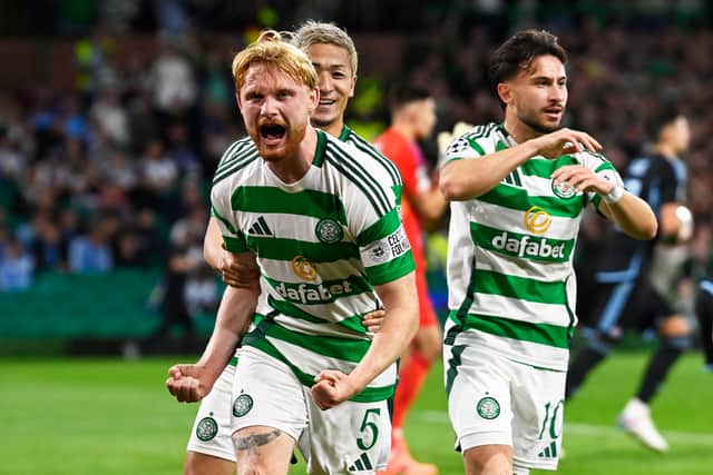 Liam Scales says it was 'pure joy' when netting for Celtic in the Champions League.