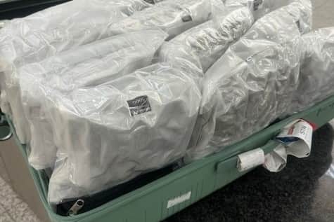 The haul of £600,000 worth of cannabis seized at Stansted Airport