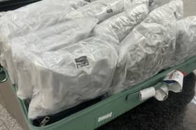 The haul of £600,000 worth of cannabis seized at Stansted Airport