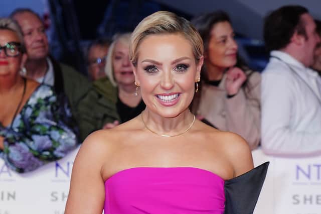 Amy Dowden arrives for the National Television Awards at the O2 Arena in London. Picture: PA