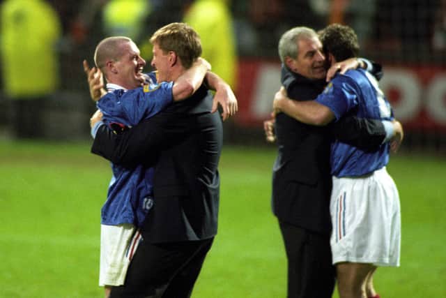 Walter Smith, Richard Gough, Paul Gascoigne and Ally McCoist back in 1997.
