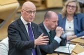 John Swinney during First Minister's Questions at the Scottish Parliament. Picture: Jane Barlow/PA Wire  