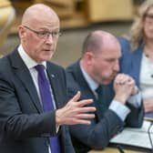 John Swinney during First Minister's Questions at the Scottish Parliament. Picture: Jane Barlow/PA Wire  