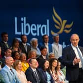 Liberal Democrat leader Ed Davey delivers his keynote speech at the Liberal Democrat autumn conference in Brighton (Picture: Carl Court)