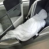 The DreamSuite seat prototype unveiled on September 19 2024 which can be converted into a lie-flat bed