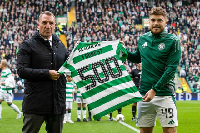 Forrest recently clocked up his 500th appearance for Celtic.
