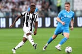 Scott McTominay, right, made his first start for Napoli.