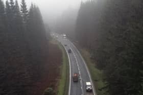 Not a small country road, but one of Scotland's main trunk routes, the A9