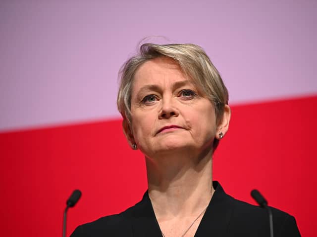 Home Secretary Yvette Cooper during her conference speech Picture: Leon Neal/Getty Images