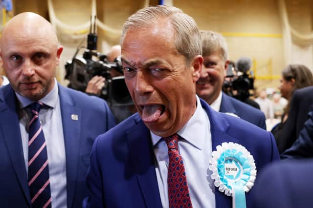 Nigel Farage, seen after winning the Clacton and Harwich constituency in July's general election, could lead his Reform UK party into third place in Scottish politics (Picture: Dan Kitwood)