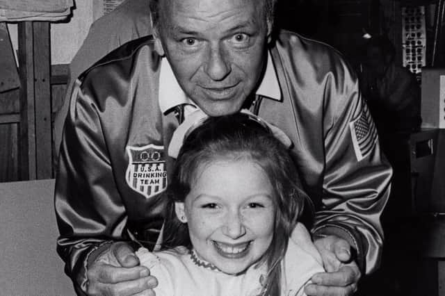 Lena Zavaroni and Frank Sinatra in Hollywood. Picture: Stax 