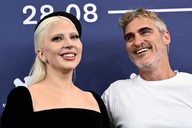 Lady Gaga and Joaquin Phoenix attend the photocall of Joker: Folie À Deux.