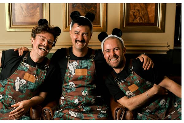 Iain McPherson (centre), who owns Edinburgh bar Panda & Sons, has won the Altos Bartenders’ Bartender Award 2024.
