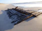 The Sanday shipwreck emerged following a winter storm earlier this year. PIC: Contributed