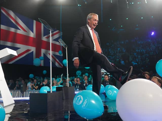 Reform UK leader Nigel Farage may be on a high now, but his balloon is about to burst in Scotland (Picture: Joe Giddens)