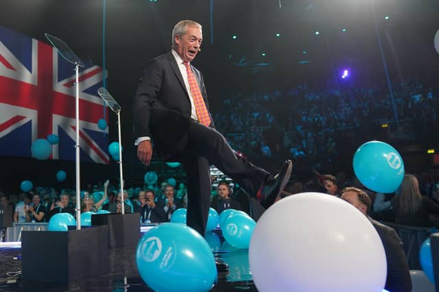 Reform UK leader Nigel Farage may be on a high now, but his balloon is about to burst in Scotland (Picture: Joe Giddens)