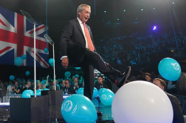 Reform UK leader Nigel Farage may be on a high now, but his balloon is about to burst in Scotland (Picture: Joe Giddens)