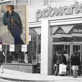First Primark store in Britain and an advert for it (R). Photo: Primark