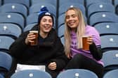 Scotland rugby fans enjoy a pre-match beer ahead of an Autumn Nation Series match against Fiji at BT Murrayfield in 2022.  (Photo by Ross Parker / SNS Group)