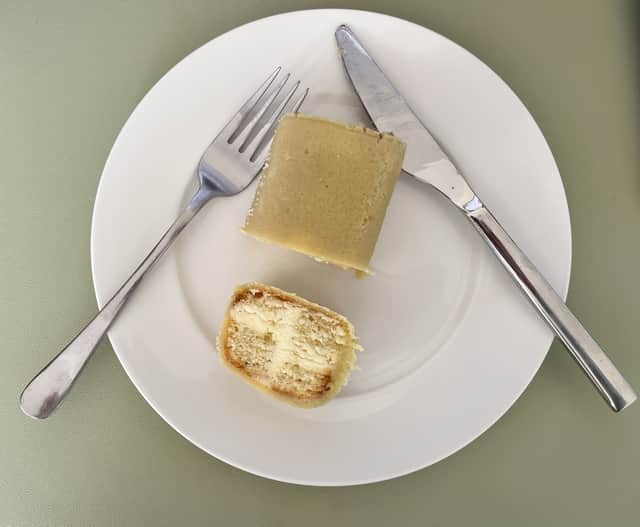 After trying my mini battenberg cake, it's hard to be bothered by how ugly they are since they taste nice.