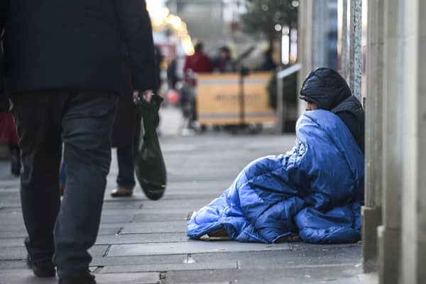 A person on the streets in Edinburgh. Picture: Lisa Ferguson