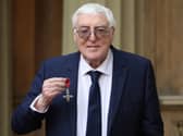 Clive Everton after being appointed an MBE in 2019