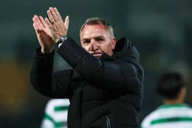 Celtic manager Brendan Rodgers at full time after the 6-0 win over St Johnstone. (Photo by Craig Williamson / SNS Group)
