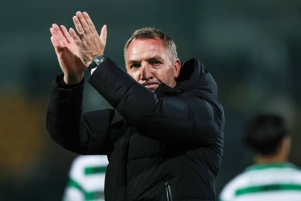 Celtic manager Brendan Rodgers at full time after the 6-0 win over St Johnstone. (Photo by Craig Williamson / SNS Group)