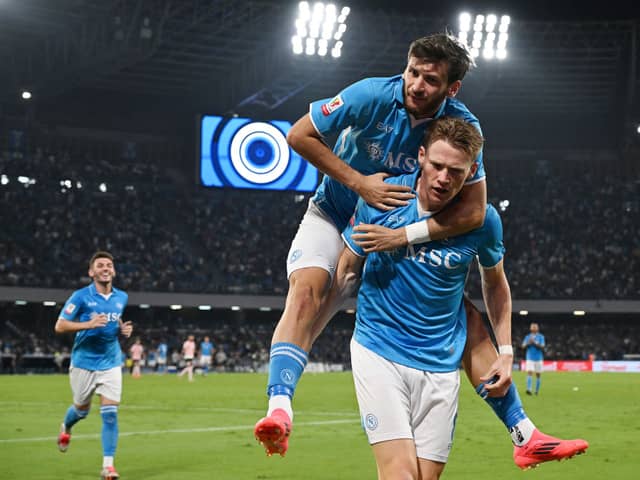 Scott McTominay has been lauded as a 'complete player' by Napoli boss Antonio Conte. Cr: Getty Images.