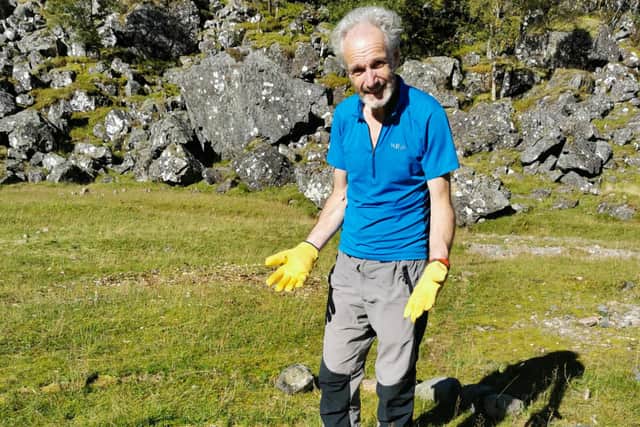 An NTS volunteer came across some human waste hidden at one of the rock formations
