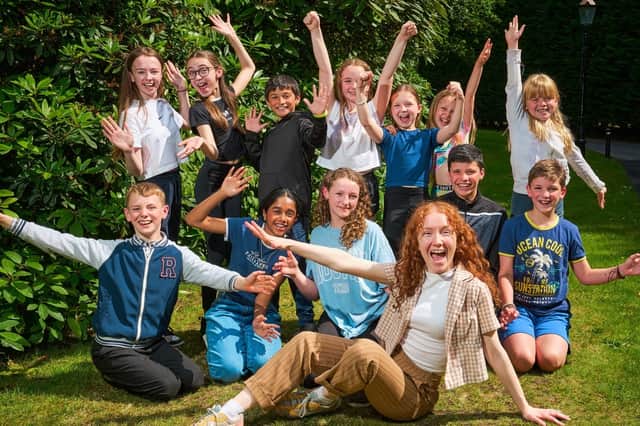 Kirsty Findlay with some of the cast of The Sound of Music, which opens at Pitlochry Festival Theatre in November. Picture: Fraser Band 