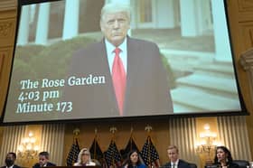On January 6, 2021, the day of the storming of the US Capitol by his supporters, Donald Trump waited until after 4pm to tell those inside the building to go home (Picture: Saul Loeb)