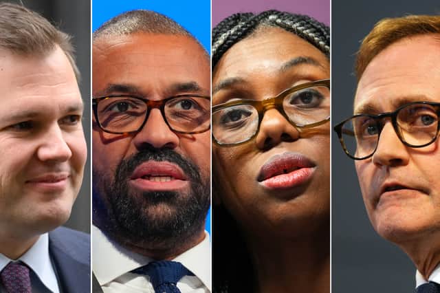 From left to right: Robert Jenrick, James Cleverly, Kemi Badenoch and Tom Tugendhat (Pictures: Carl Court and Leon Neal)
