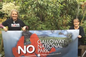No Galloway National Park campaign co-founders Denise Brownlee and Liz Hitschmann