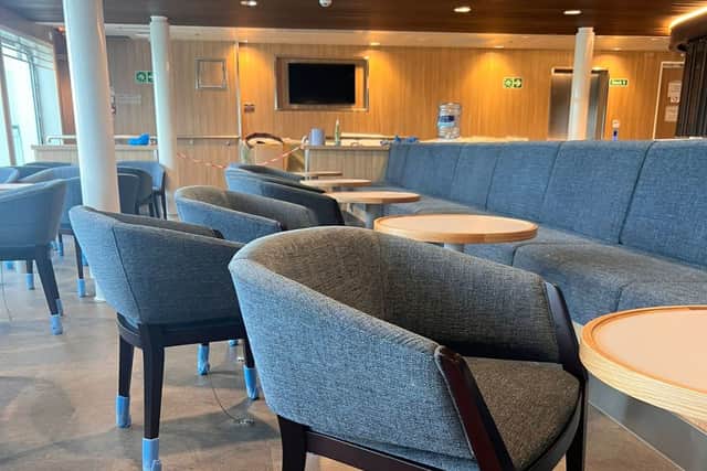 A lounge aboard Glen Sannox