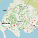 The diversion route in place on the A75