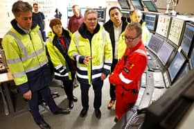 Keir Starmer, with Scottish Labour leader Anas Sarwar and Energy Secretary Ed Miliband, visited the St Fergus Gas Terminal in November last year (Picture: Jeff J Mitchell)