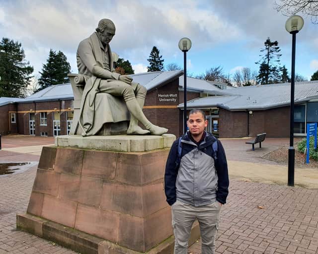 Mahmoud Almassri, a Palestinian student in Edinburgh, has spent a year trying to help his family escape Gaza and has urged the UK government to open a scheme similar to the Ukraine Family Scheme