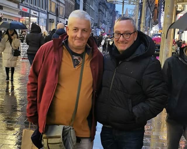 Bernard Cohen, left, with his brother Colin Cowan