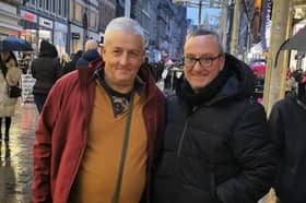 Bernard Cohen, left, with his brother Colin Cowan