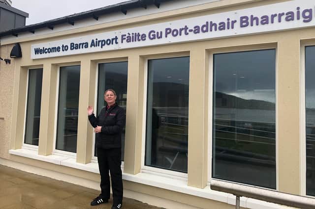 Dolina Manford has been Loganair's Barra station manager for the past two years of her ten years at the airport