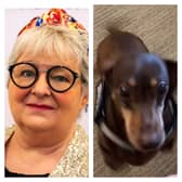 Janey Godley and her dog Honey